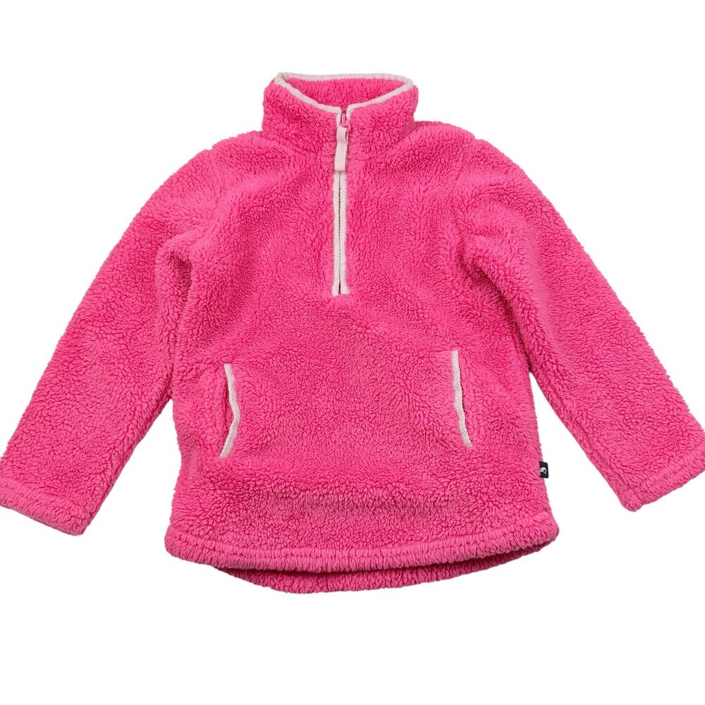 Joules Pink 1/2 Zip Sherpa Fleece Jacket, Size 5